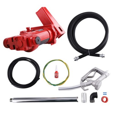 15GPM 12V DC Fuel Transfer Pump Fits for Gasoline Diesel Kerosene with Nozzle
