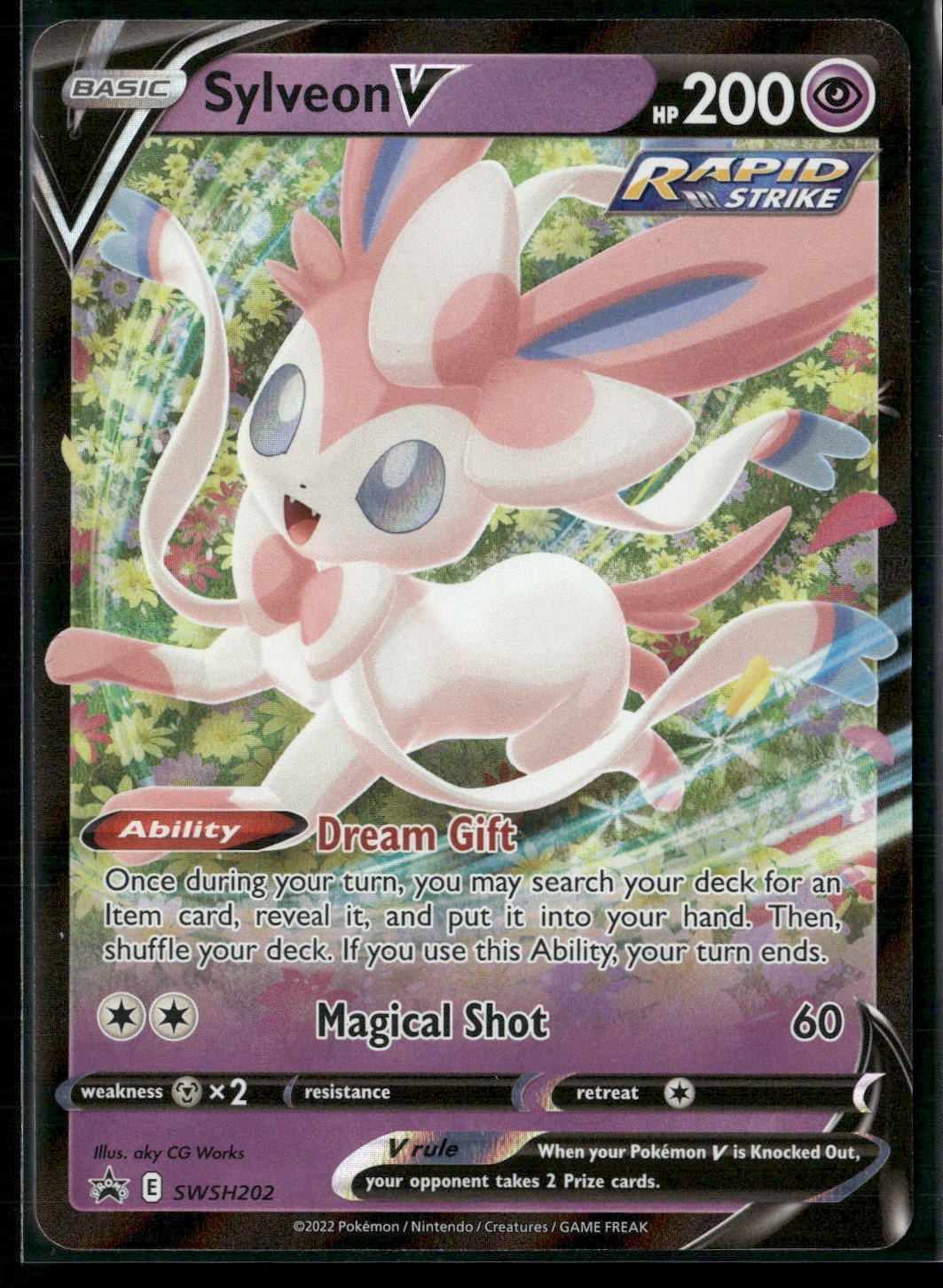 Pokemon - Sylveon V SWSH202 Sword & Shield Black Star Promo NM