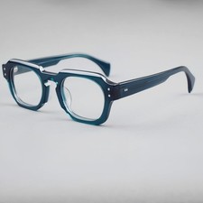 Acetate Men Women Fashion Eyeglasses Frames Square Retro Nerd Full Rim Glasses