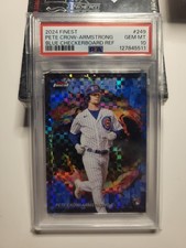 2024 Finest Pete Crow Armstrong #249 Blue Checkerboard Ref Psa 10 /49