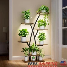 Plant Stand With Grow Lights 7 Tier Corner Shelf for Flower Holder Display Rack