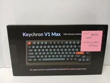 Keychron V1 Max Wireless 75 RGB Mechanical Keyboard With Brown Switches READ