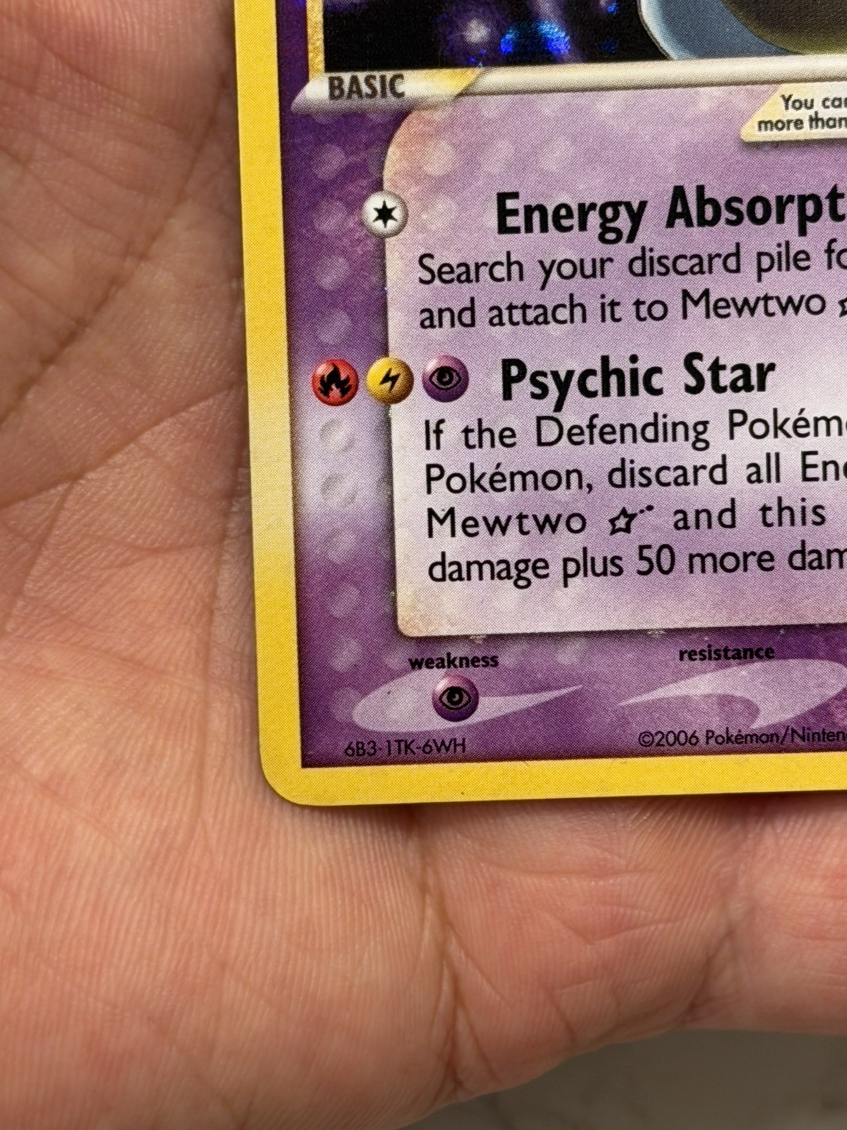 Mewtwo Gold Star Holon Phantoms Ultra Rare Holo Card #103/110 SWIRL🌀🌀 view 9