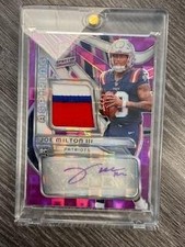 2024 Panini Spectra Joe Milton III Aspiring Patch Autographs Neon Purple #/30
