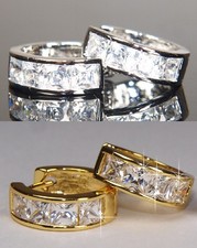 18K Yellow / White / Rose  Gold Filled Prom Bridal Earring or Necklace A/4414g