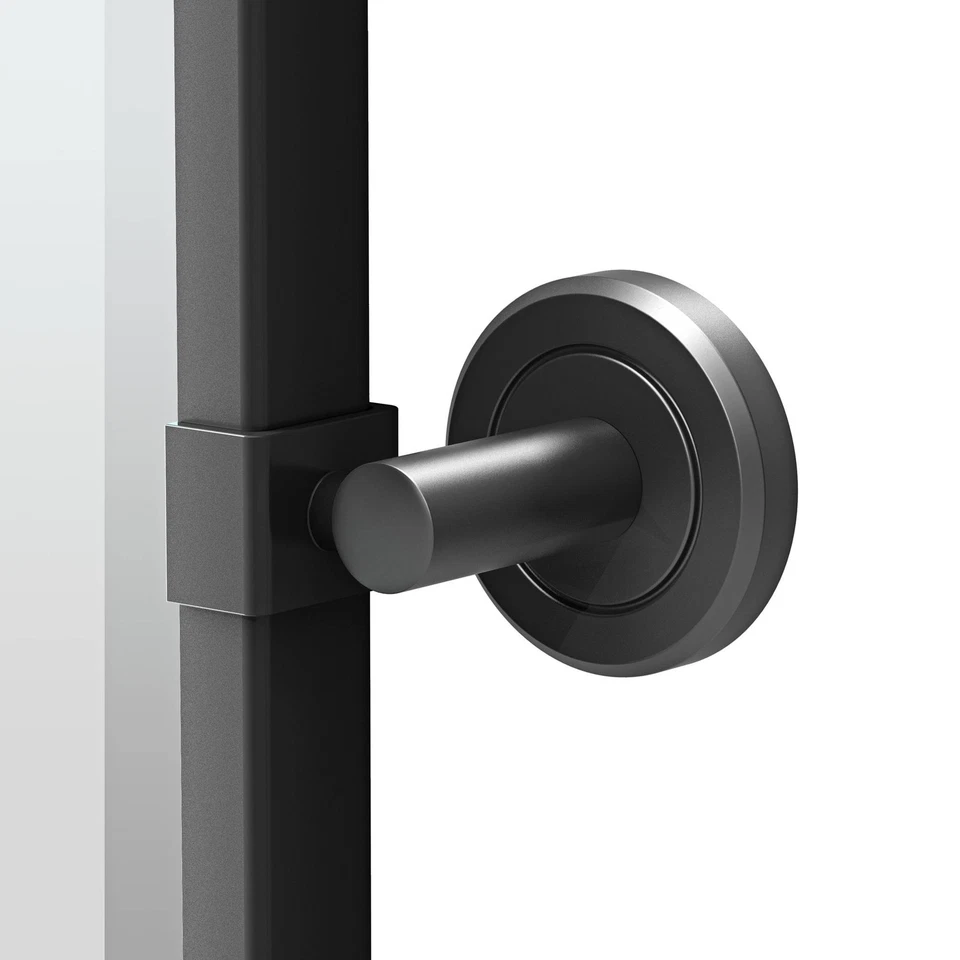 Espejo de pared ovalado enmarcado Latitude II negro 23 3/4" x 27 1/2" Foto 3 de 3