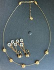 SWAROVSKI VINTAGE GOLD TONE FLOATING CRYSTAL REVERSIBLE NECKLACE JEWELRY LOT — photo 8