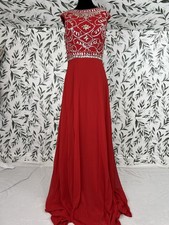 Prom Evening Gown Beaded Bodice Chiffon Mother Of The Bride Wedding Ss S 6 NWT 5