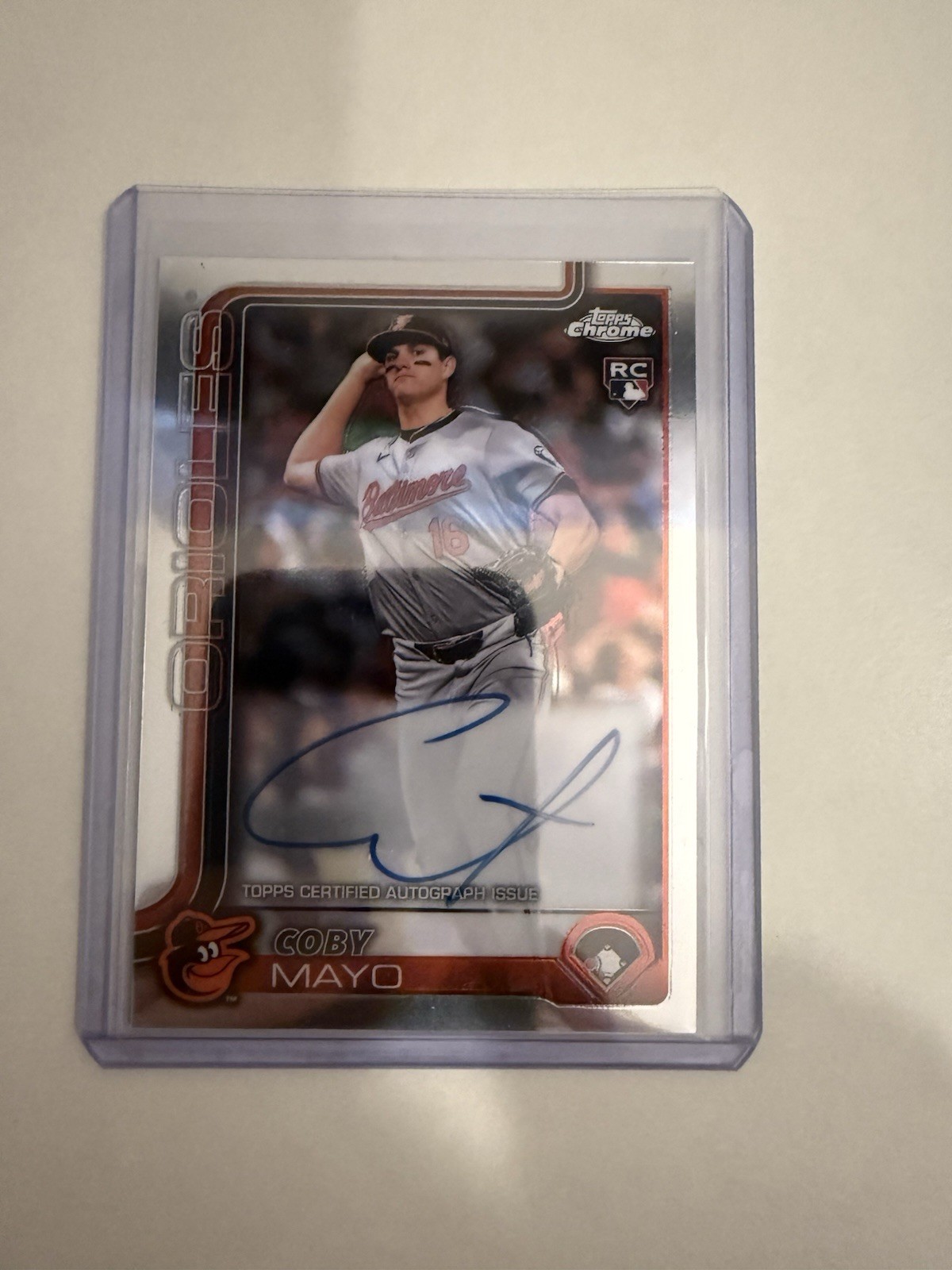 2025 Topps Chrome - Rookie Autographs Coby Mayo #RA-CMA (AU, RC)