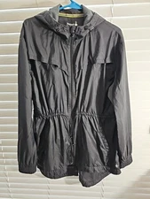 Smartwool Womens Large PhD Ultra Light Sport Anorak Windbreaker Jacket Black