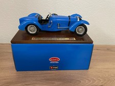 Burago, skala 1:18, Bugatti Type 59 (1934) niebieski – PIERWSZA SERIA 18.2.1983 z oryginalnym opakowaniem – bardzo