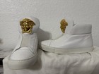 Versace Palazzo Idol Medusa White Leather High Top Sneakers Size 38 1/2 — photo 2