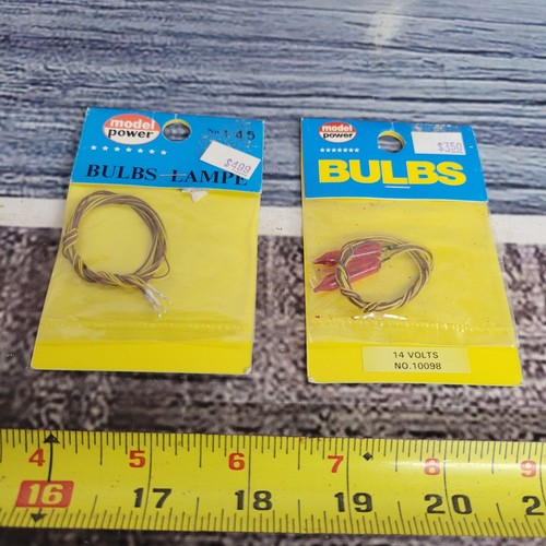 Model power bulbs 5 bulbs 2pks #145 and 10098 replacement bulbs red & clear 