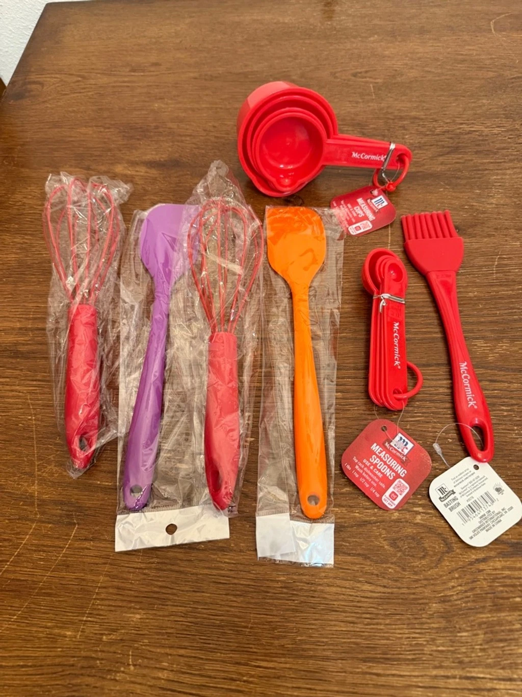 McCormick Silicone Kitchen Tool Lot Measuring Cups Spoons Whisks Spatulas Brush