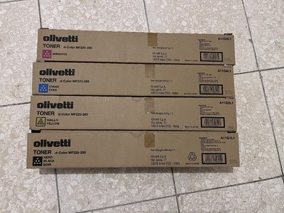 Original Olivetti Tonerset B0854 K / B0855 Y / B0856 M / B0857 C neu OVP