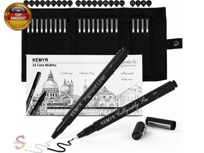 Fine Line Drawing Pencils & Calligraphy Pencils: Set of 22 Artist