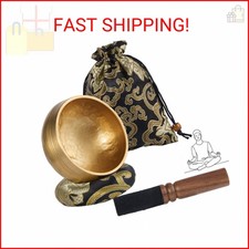 alasemo Tibetan Singing Bowl Set 3.15 Inch Copper Sound Bath Bowl