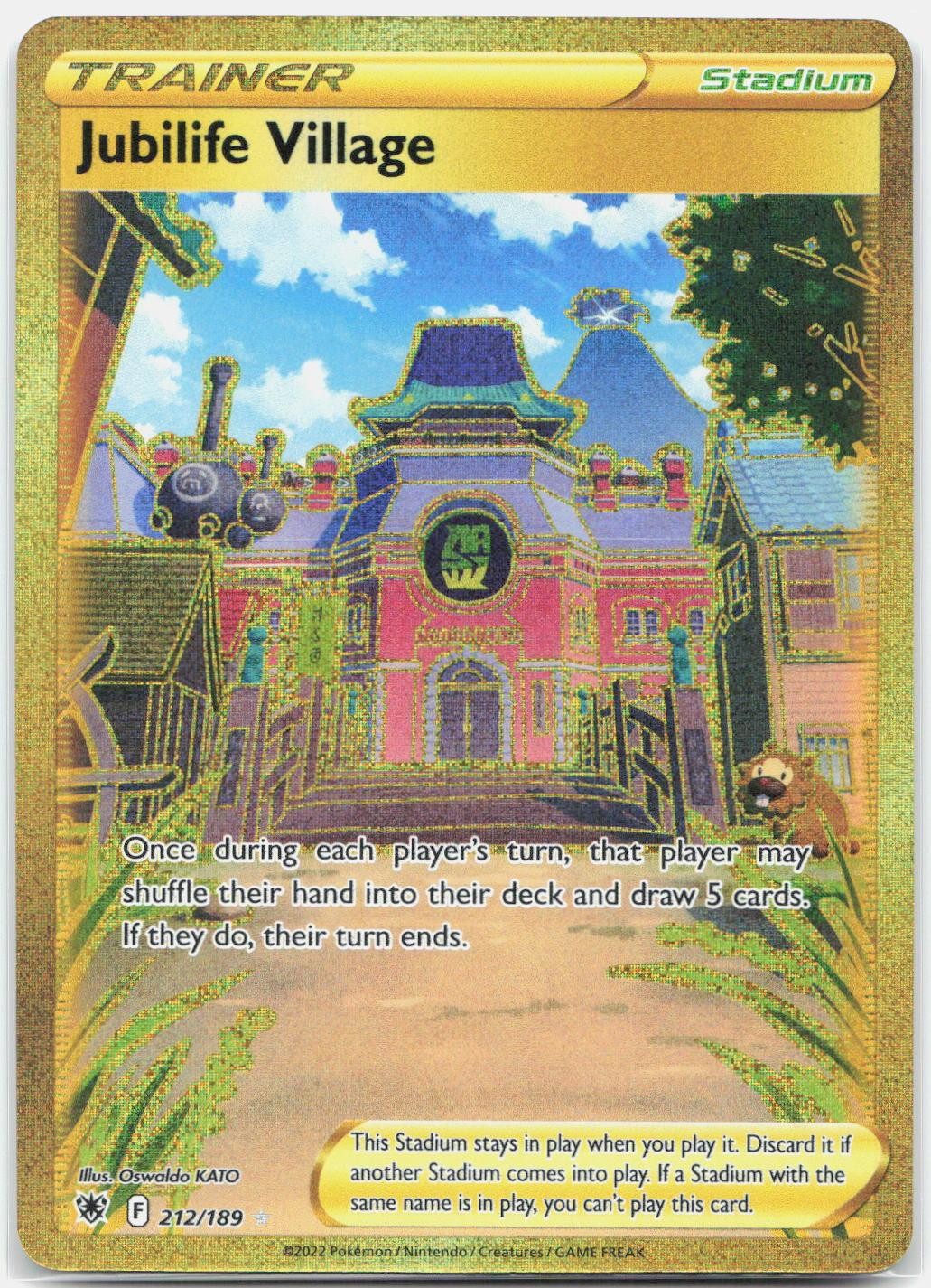 Jubilife Village 212/189 Secret Rare Astral Radiance Pokemon Holo Near Mint