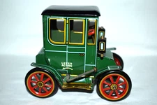 Vintage 1950's Modern Toys Japan Lever Action Tin Litho Automobile Green "Works"