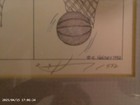 Vintage Signed E. Halsey Framed 9 x 11 Basketball Print — photo 3