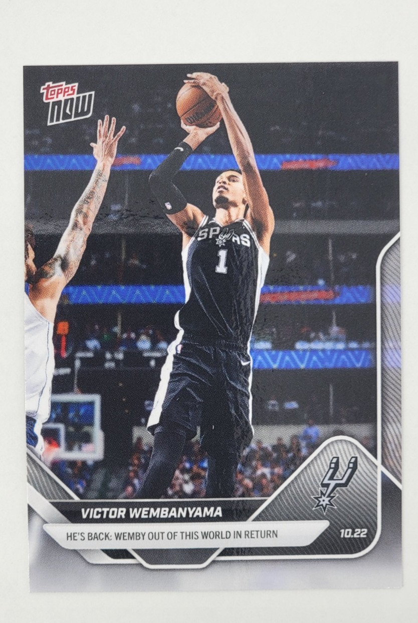 Victor Wembanyama 2025-26 Topps Now NBA #19 Out Of This World Return