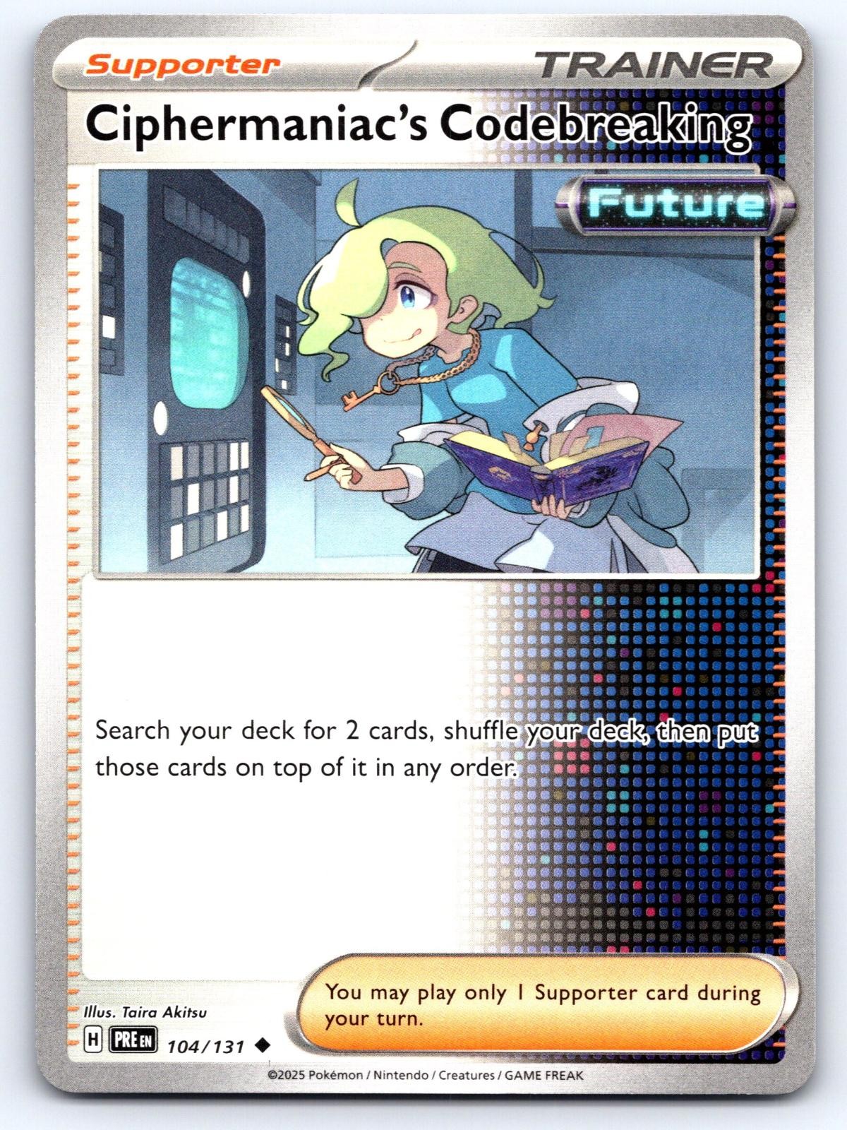 Ciphermaniac's Codebreaking 104/131 Uncommon Prismatic Evolutions Pokemon NM