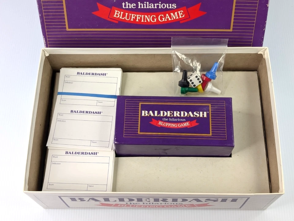 Balderdash The Hilarious Bluffing Game 1984 juego de mesa familiar 100 % completo Foto 3 de 4
