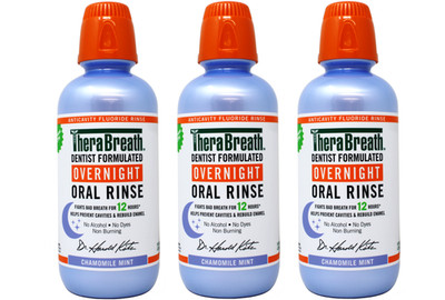 3 Pack TheraBreath Overnight Mouthwash Chamomile Mint Alcohol Free 16 fl oz
