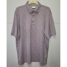 Greg Norman Polo Shirt Mens XL Purple Play Dry Performance Golf Preppy Sporty