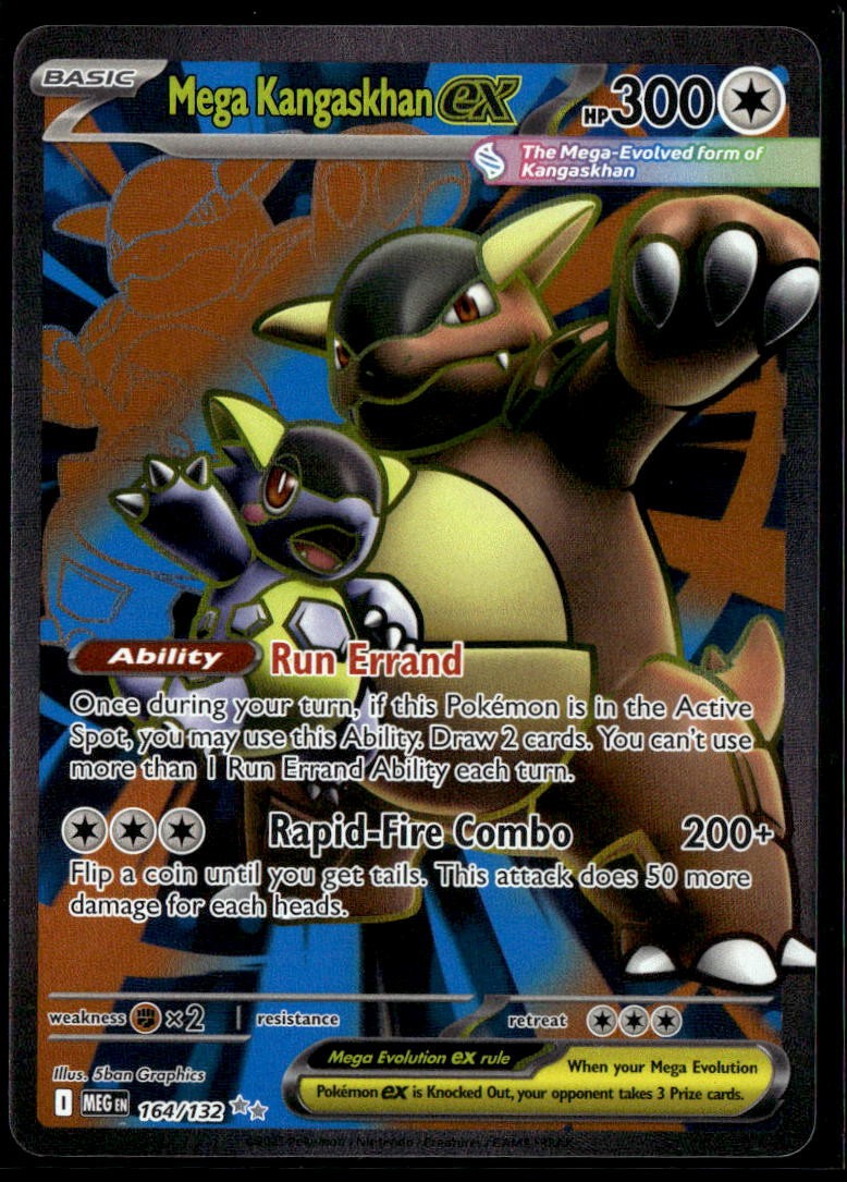 Mega Kangaskhan ex 164/132 Ultra Rare Mega Evolution Pokemon Holo Near Mint