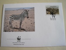 Namibia 1991 20c Zebra stamp on WWF FD cover.... 18-2