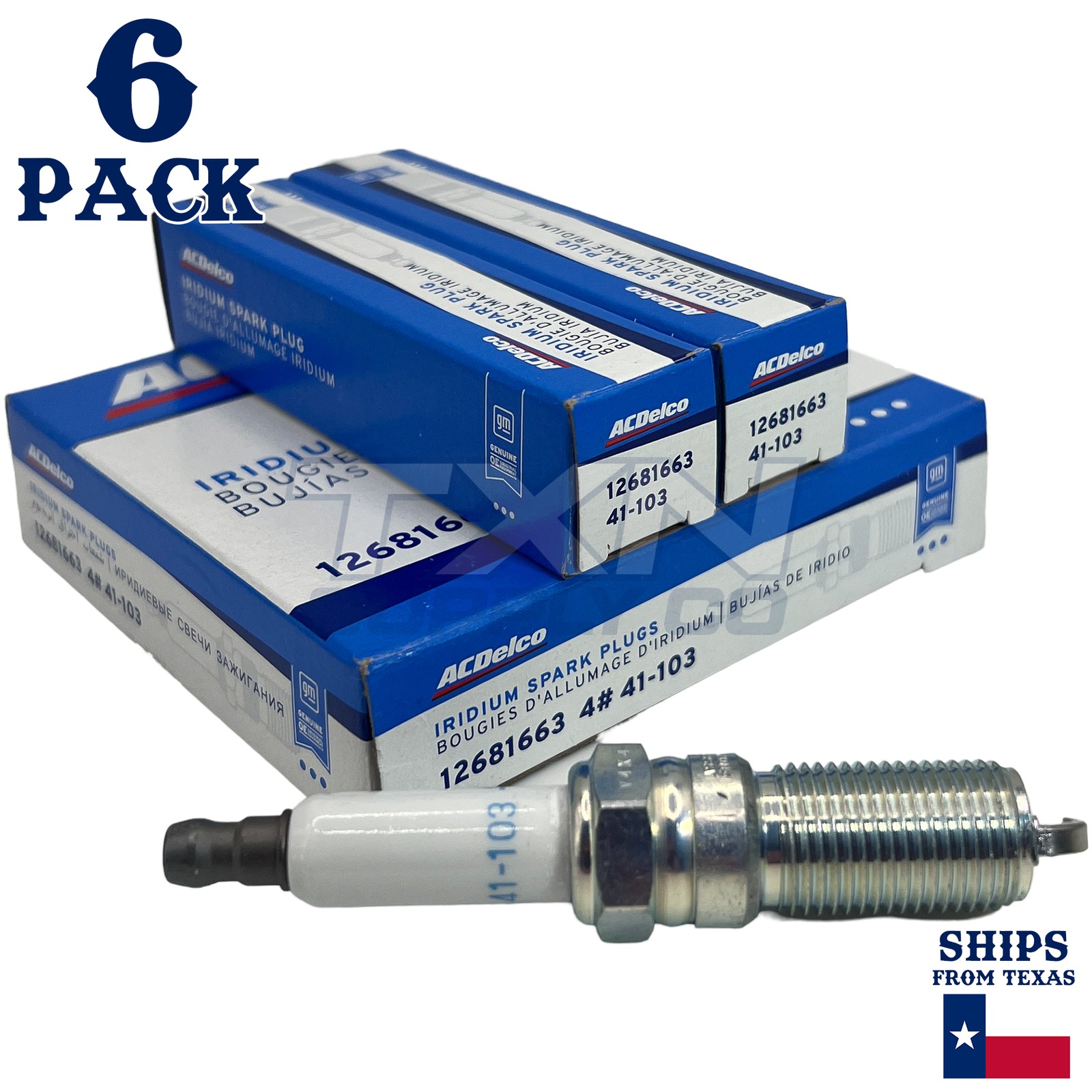 2002-2009 GMC Envoy 4.2L ACDelco Iridium Spark Plugs - 6 Pack