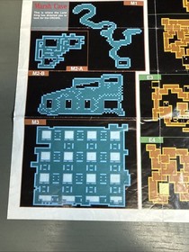 Final Fantasy Dungeon Maps Strategies Foldable Poster NES Nintendo Manual Only#5