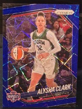 ALYSHA CLARK 2025 Panini WNBA Prizm BLUE VELOCITY #129 Washington Mystics
