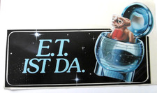 Werbe-Aufkleber E.T. ist da Kino Film Steven Spielberg 80er 27 x 15 cm