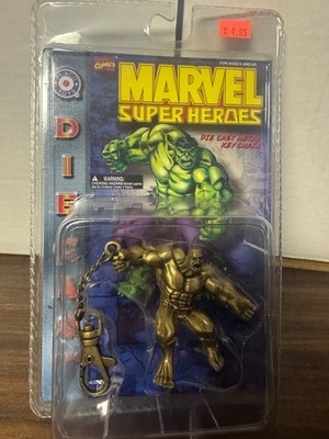 1997 Placo toys Marvel Super Heroes Hulk Diecast Metal Keychain NEW Sealed