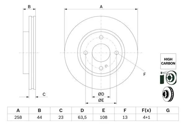 Bosch Disque De Frein Bd2726 Ford - Image 2