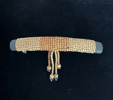 Vintage Boho Beaded Southwest Western Pattern Hair Barrette Clip