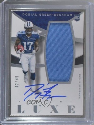 2015 Luxe Rookie Memorabilia Silver 42/49 Dorial Green-Beckham Auto RC fz7