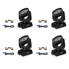 4Pcs 36 10W RGBW 4in1 LED Zoom Moving Head 360W Wash Stage Light DMX 15CH