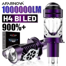 2000W Mini H4 Projector Lens Left Right LED Car Headlight CANBUS Turbo Fog Bulb