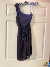 Express One Shoulder Dress Womens Small Bold Classic formal party black purple