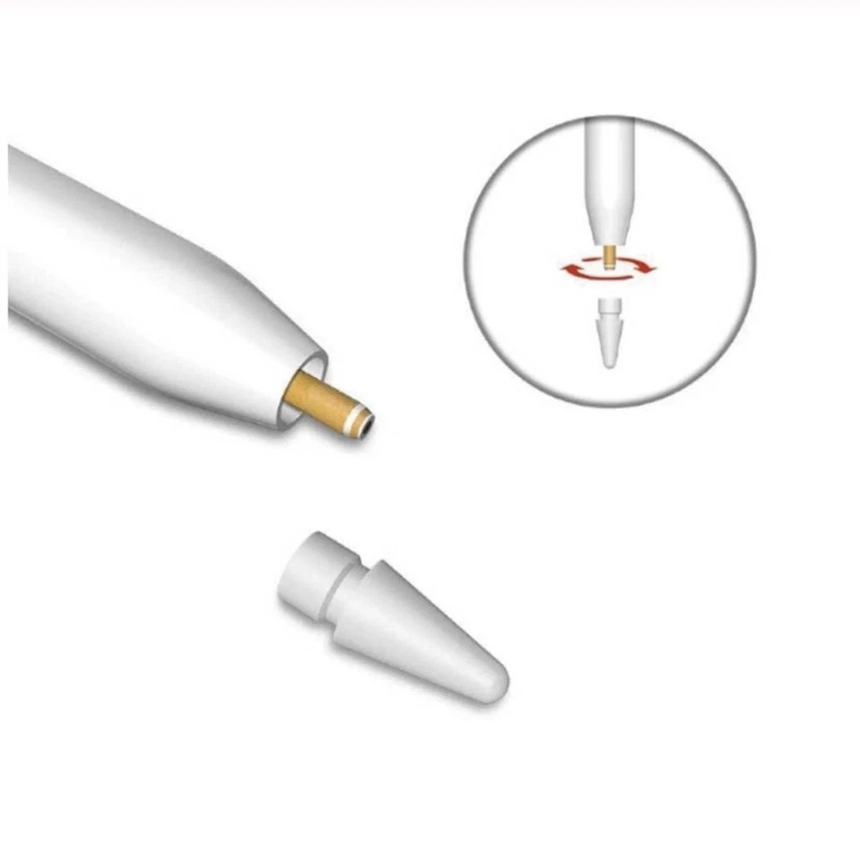 3x Apple Pencil Ersatzspitzen Stylus Nibs für Apple Pen 1-2. Gen Pro USB C - Bild 2 von 4