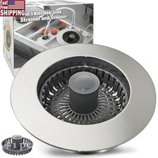 3 in 1 Kitchen Sink Drain Strainer Stopper Brass Anti-clogging Easy Clean New