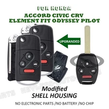 for Honda Accord Civic CR-V Element Fit Modified Flip Remote Key Shell Case Fob