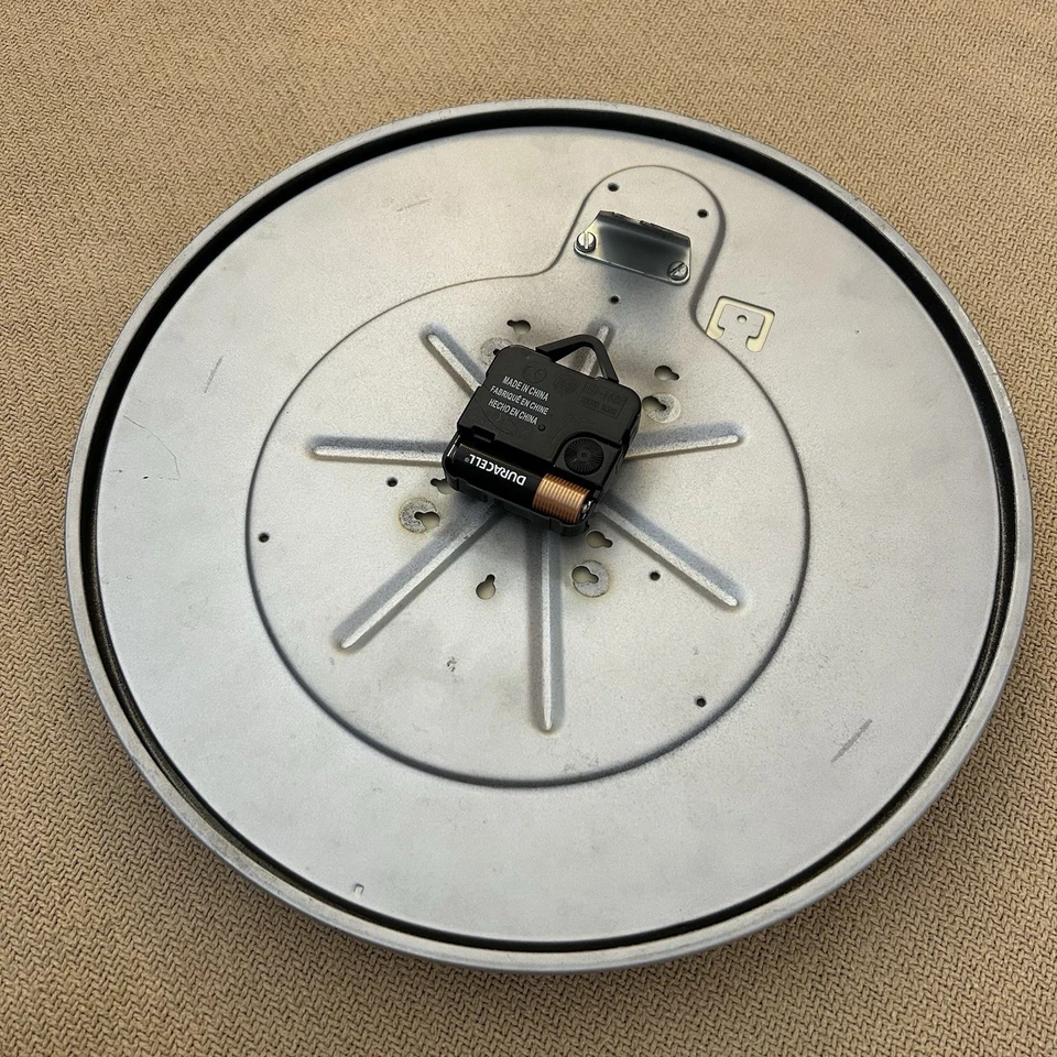 Vintage Simplex Industrial School Wall Clock Convex Glass Battery Working 13.5” - Image 3 of 4