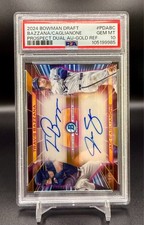JAC CAGLIANONE / TRAVIS BAZZANA- 2024 Bowman Draft Dual Auto- Gold Refractor /50