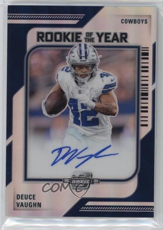 2023 Panini Contenders Optic Rookie of the Year 12/99 Deuce Vaughn Auto RC 1c5x