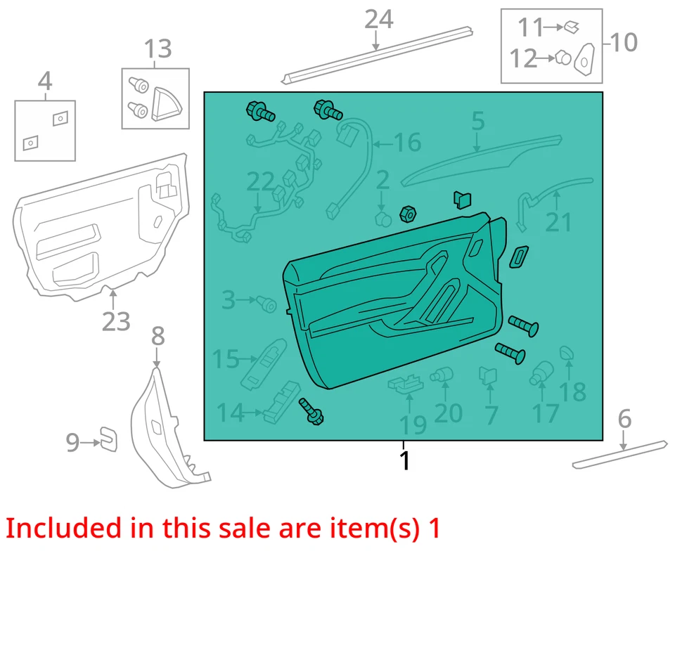 ПОДХОДИТ ДЛЯ 2011 CADILLAC CTS ОТДЕЛКА 25838372 - НОВЫЙ OEM 25838372 - Изображение 2 из 3