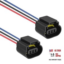 2PCS Female Headlight Connector for H13/9008 Bulb,Headlight Female Socket